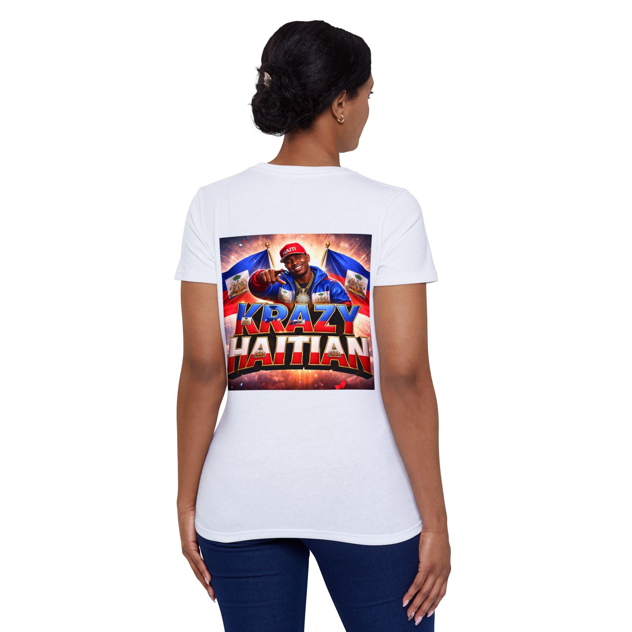 K Haitian Pride T-Shirt — 'Krazy Haitian' Patriotic KH Graphic Tee