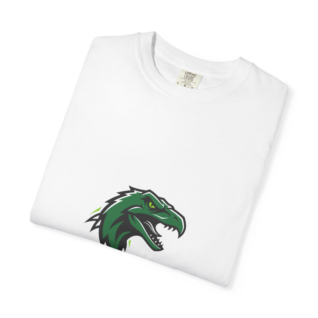 Raptors Logo T-Shirt — BTM Raptors Graphic Tee (Front Logo, Abstract Back Map)