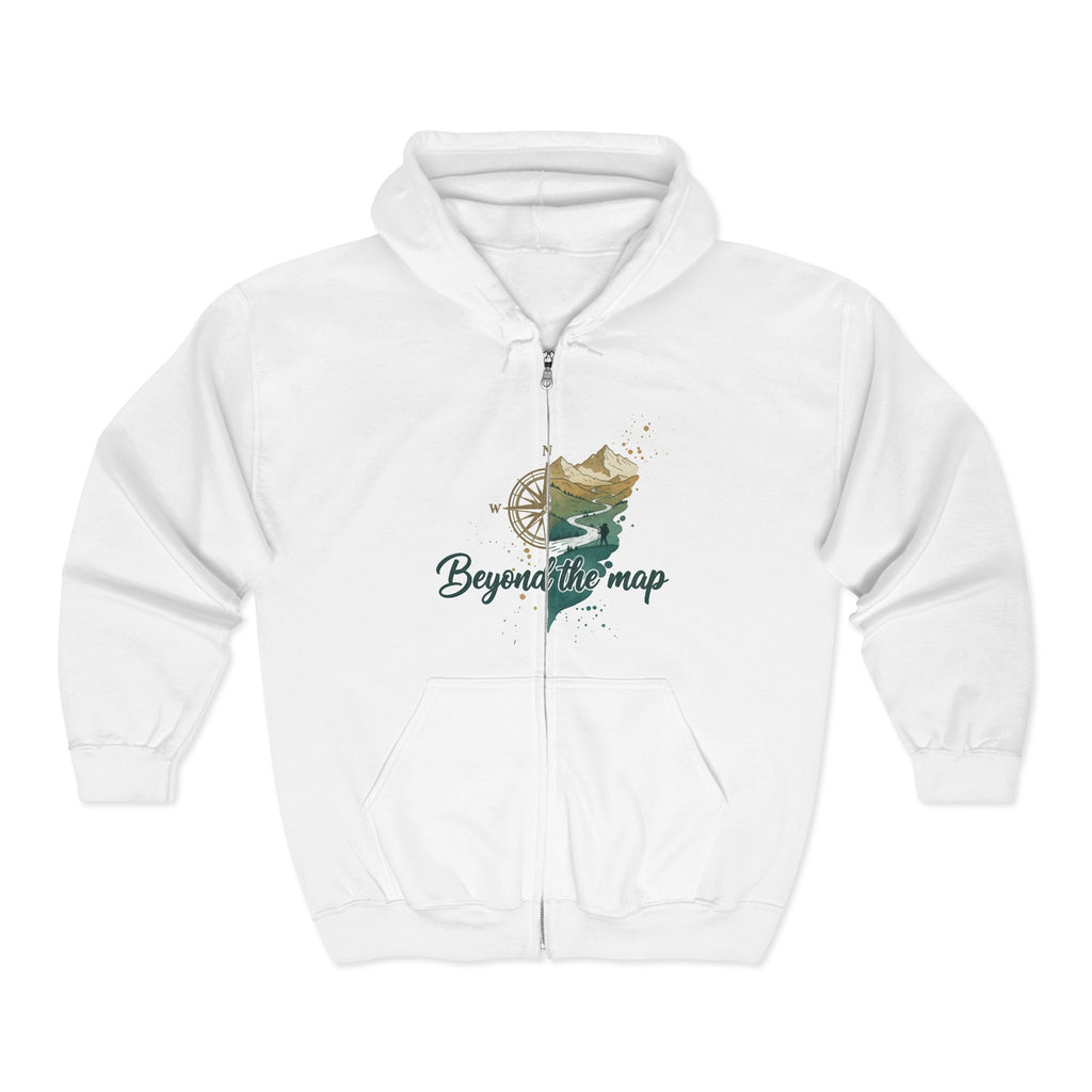 Beyond the Map Zip Hoodie — BTM Logo Full-Zip Sweatshirt