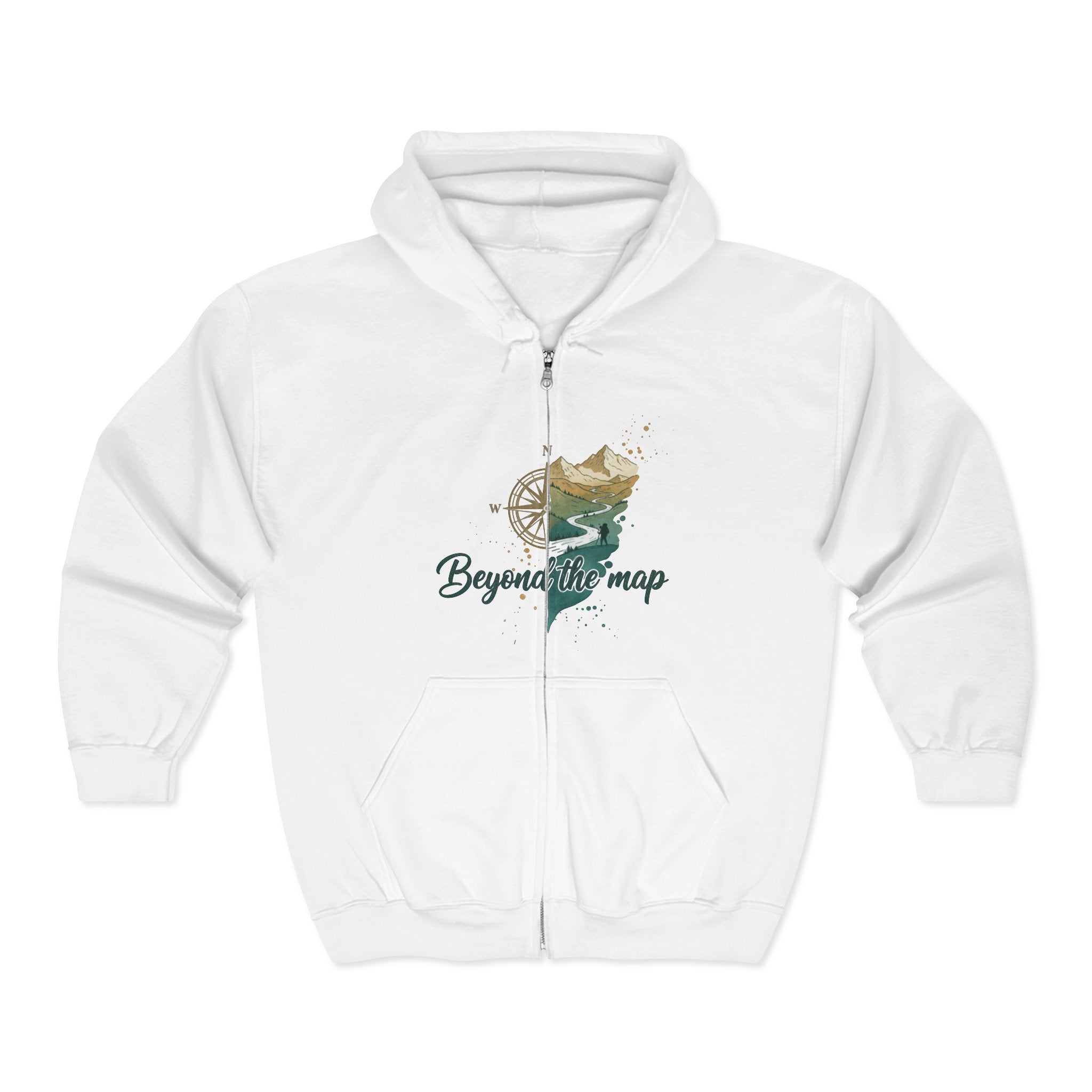 Beyond the Map Zip Hoodie — BTM Logo Full-Zip Sweatshirt