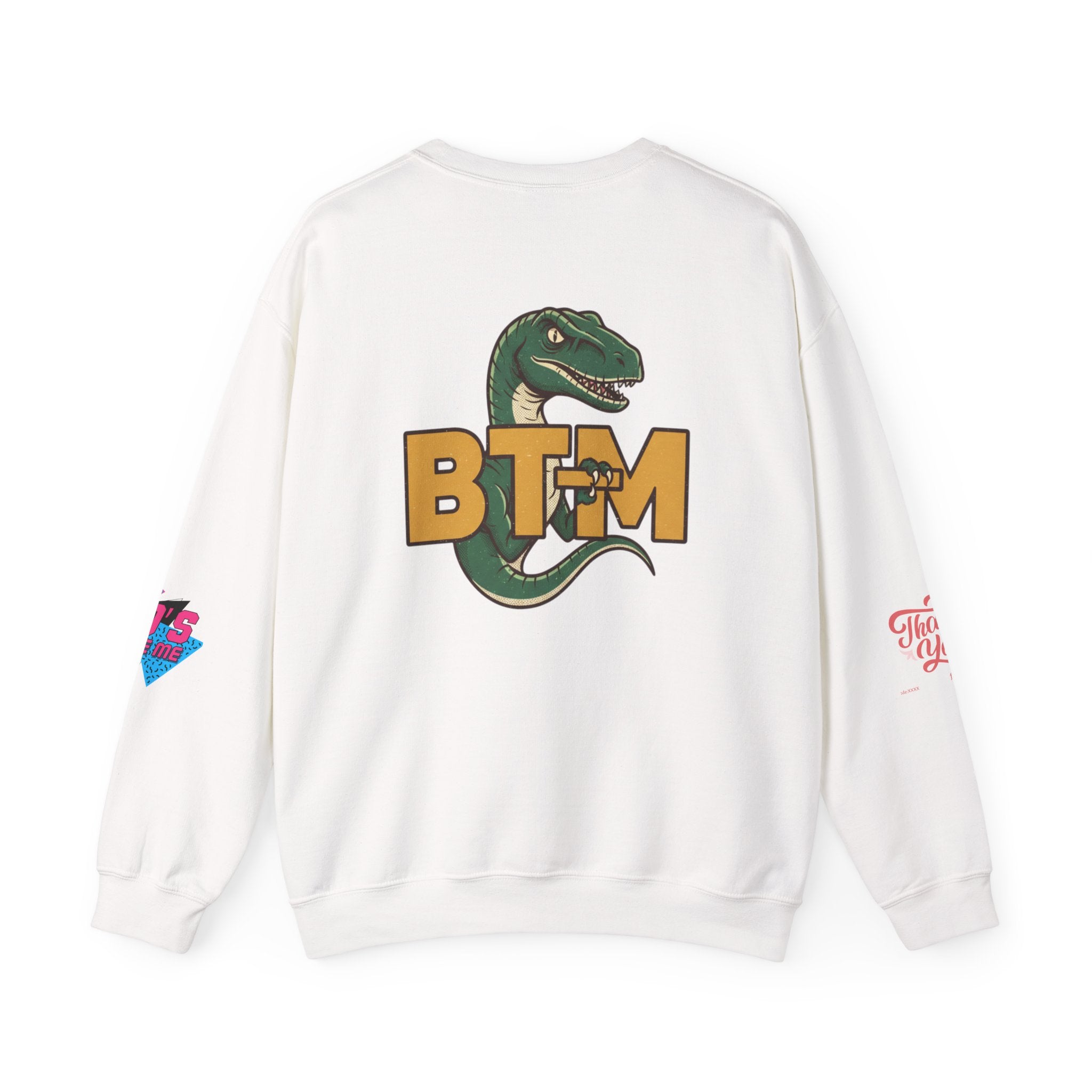 Beyond the Map Crewneck Sweatshirt — Adventure Graphic Pullover with Raptor BTM Back Print
