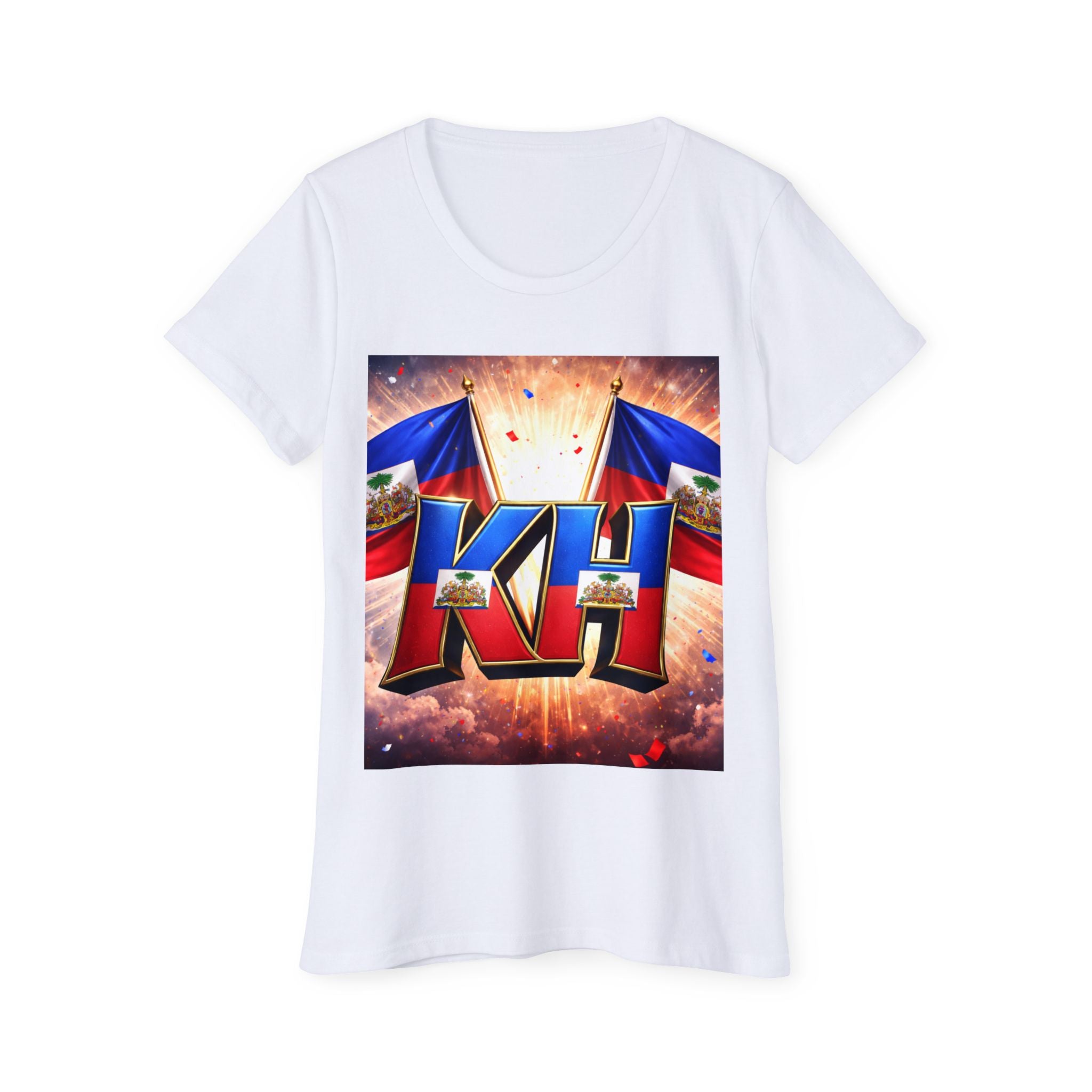 K Haitian Pride T-Shirt — 'Krazy Haitian' Patriotic KH Graphic Tee