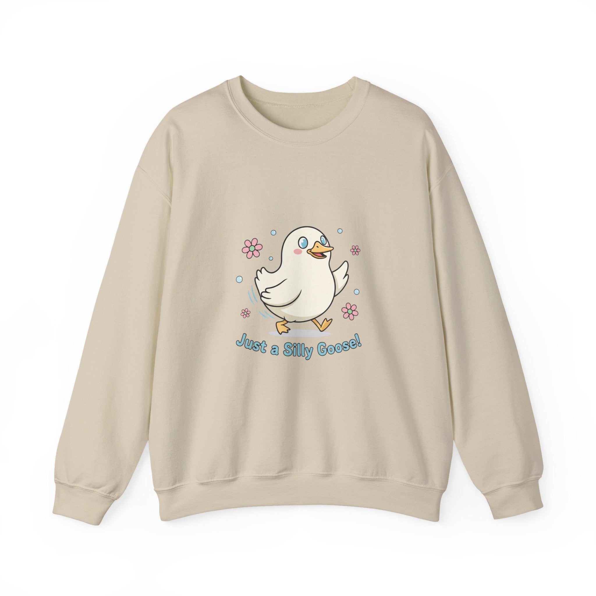 Silly Goose Cartoon Crewneck Sweatshirt | cute goose cartoon, honking goose meme