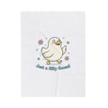 Just a Silly Goose! Velveteen Plush Blanket | cute goose cartoon, honking goose meme