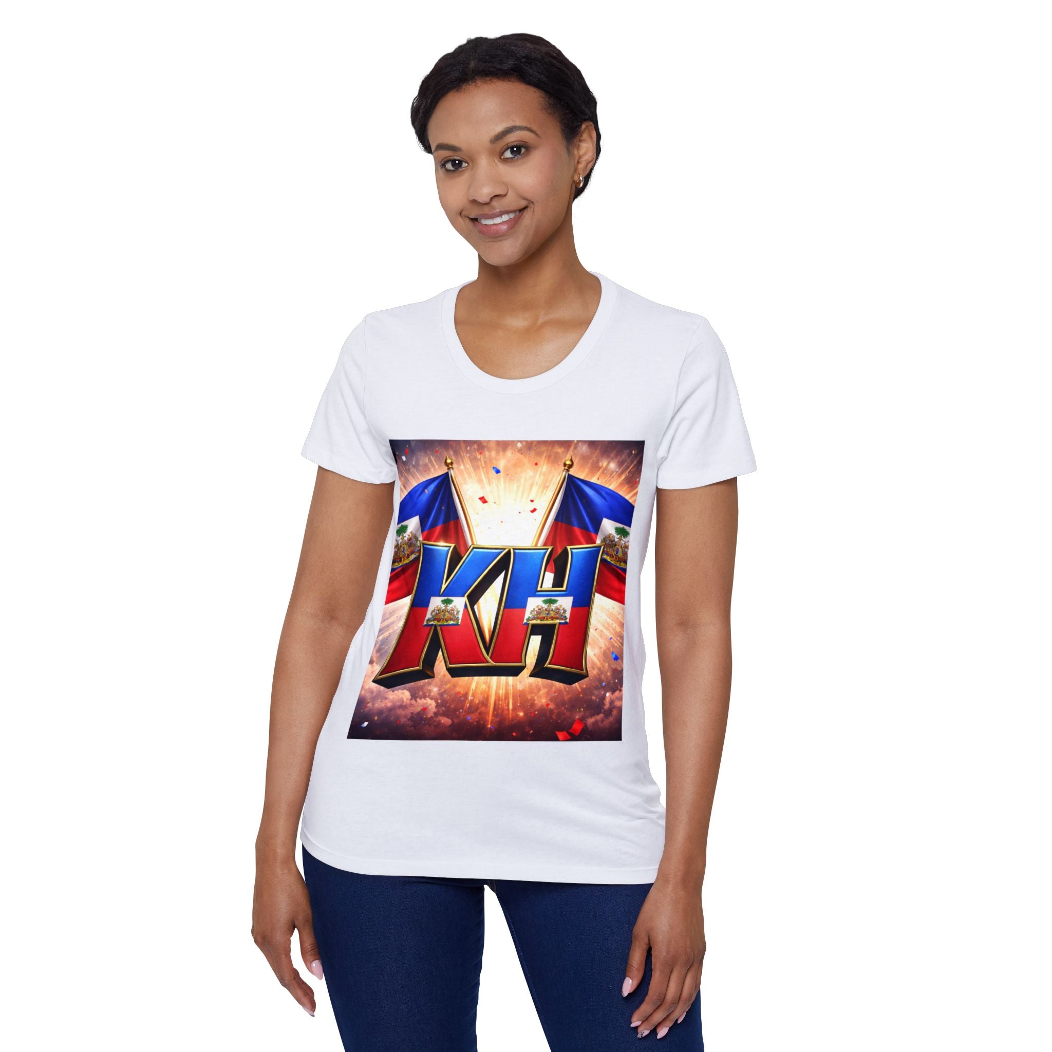 K Haitian Pride T-Shirt — 'Krazy Haitian' Patriotic KH Graphic Tee