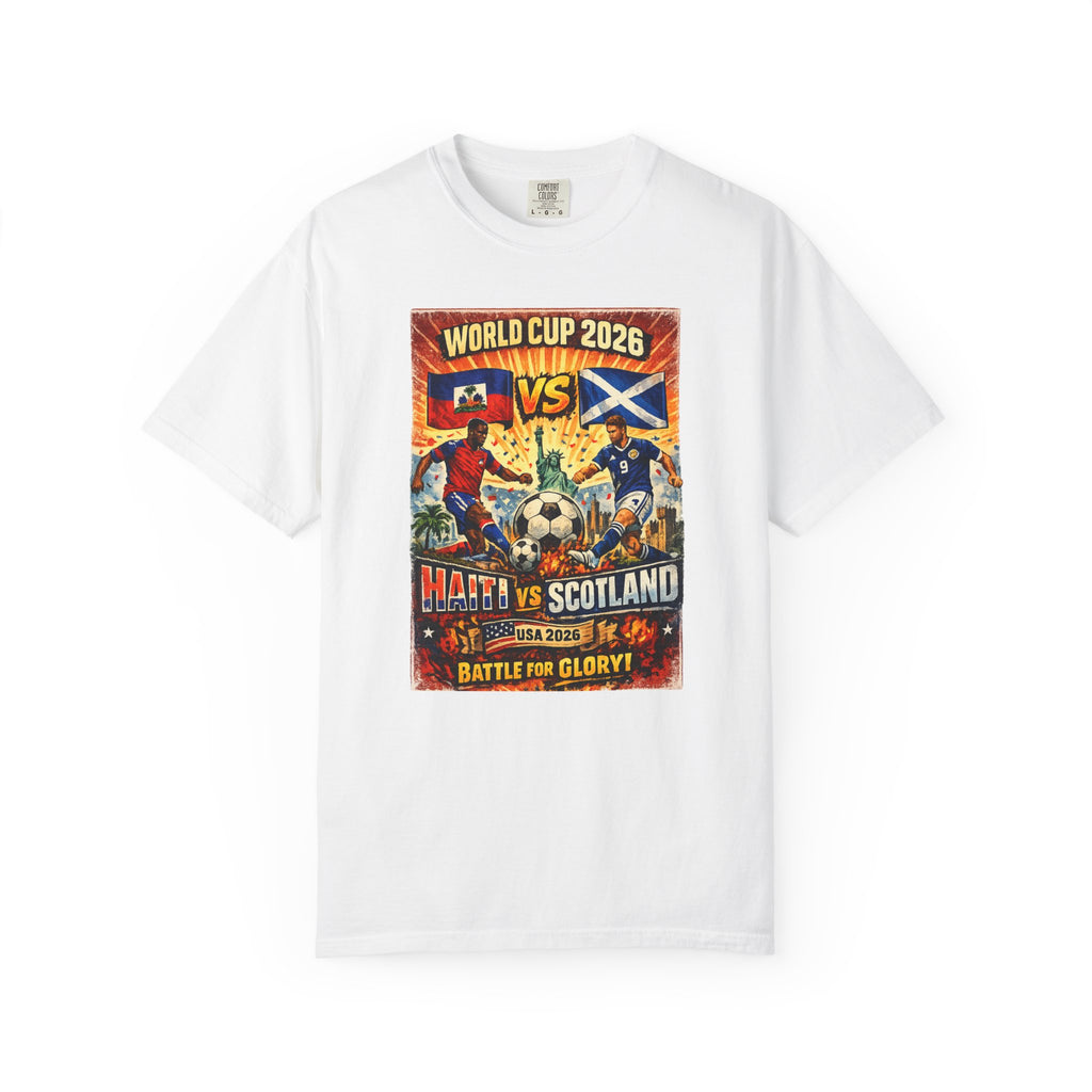 World Cup 2026 Haiti vs Scotland T-Shirt — Soccer Match Fan Tee