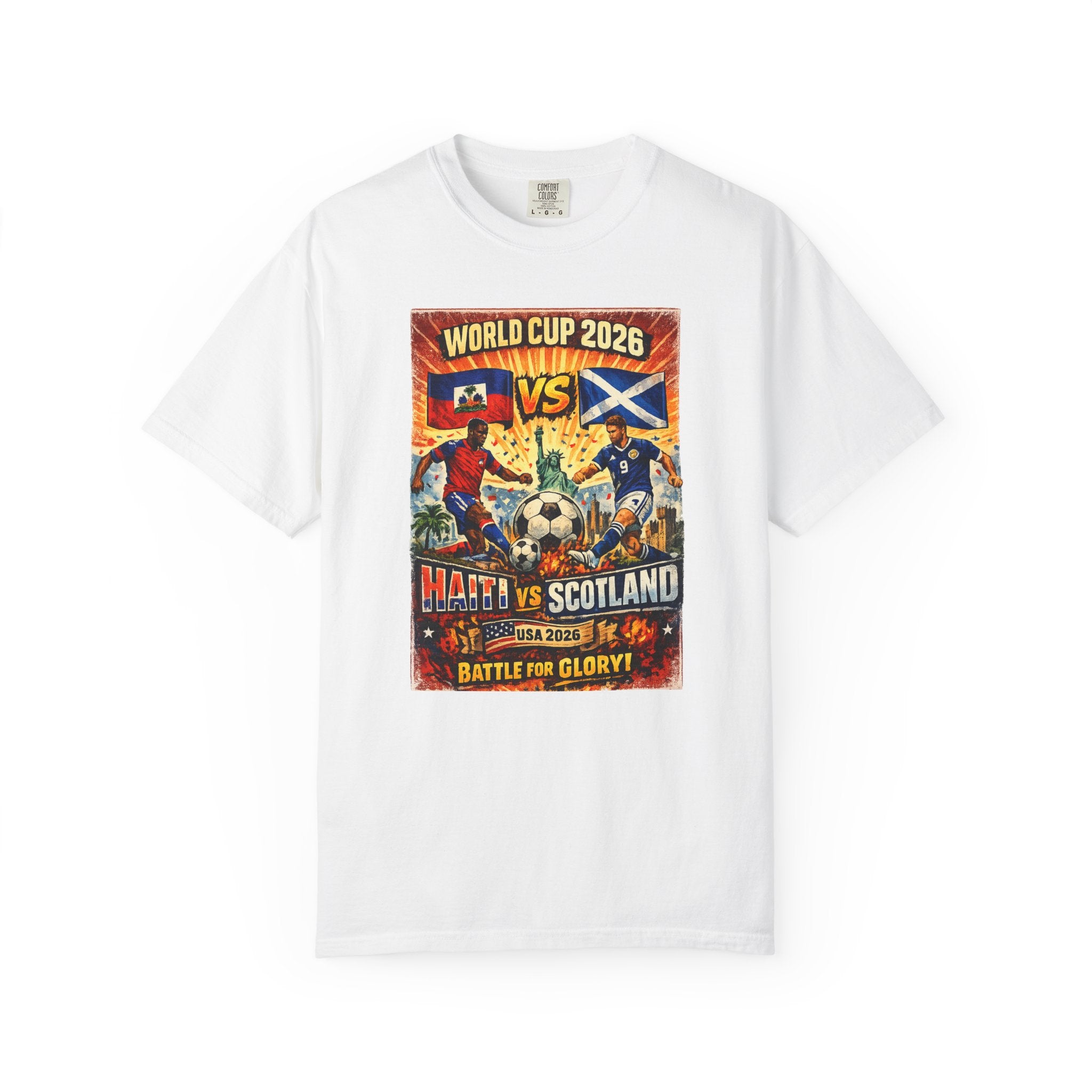 World Cup 2026 Haiti vs Scotland T-Shirt — Soccer Match Fan Tee