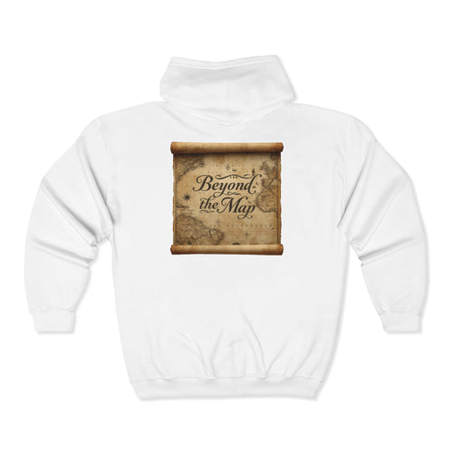 Beyond the Map Zip Hoodie — BTM Logo Full-Zip Sweatshirt