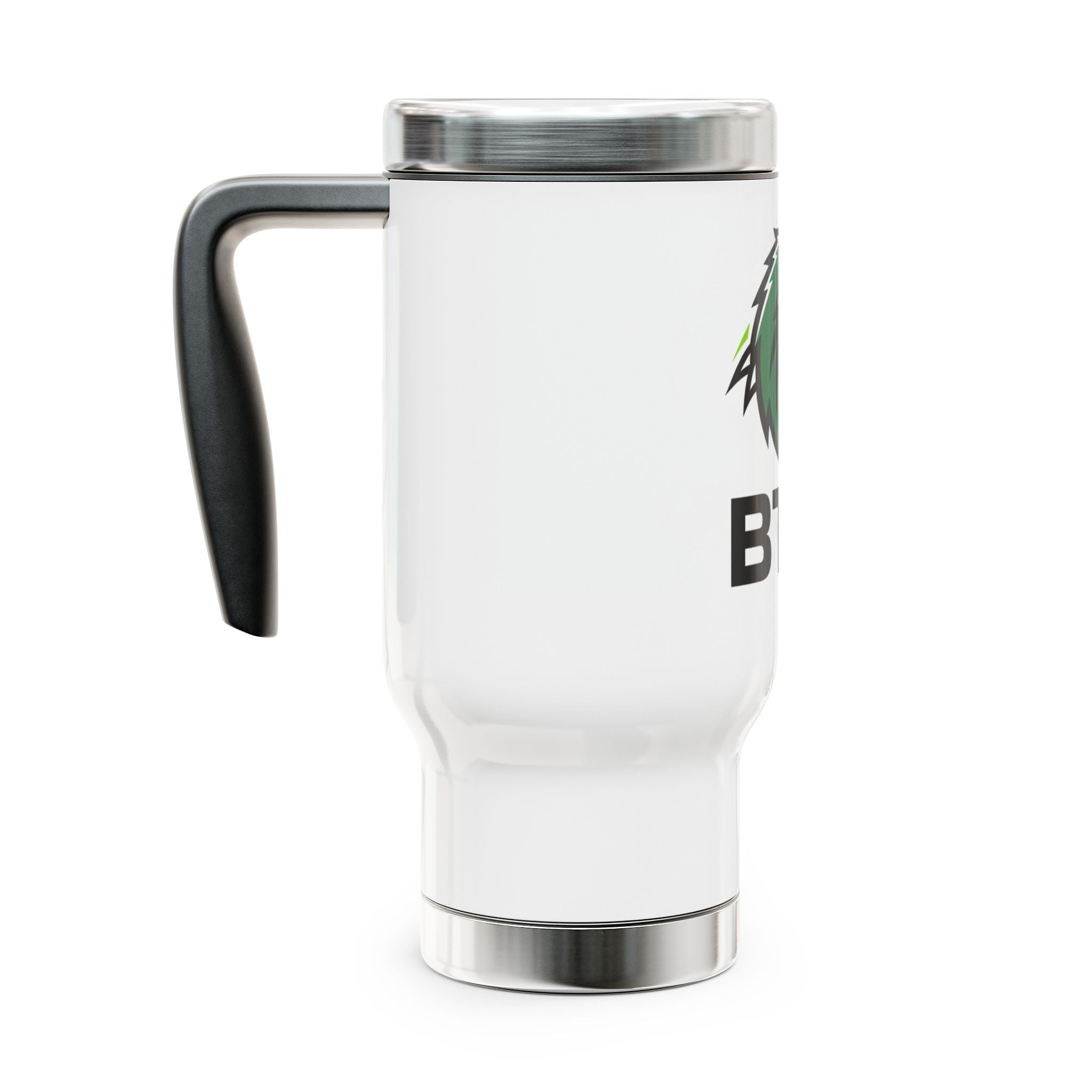 BTM Green Dragon Travel Mug — 14oz Stainless Steel Insulated Tumbler with Handle