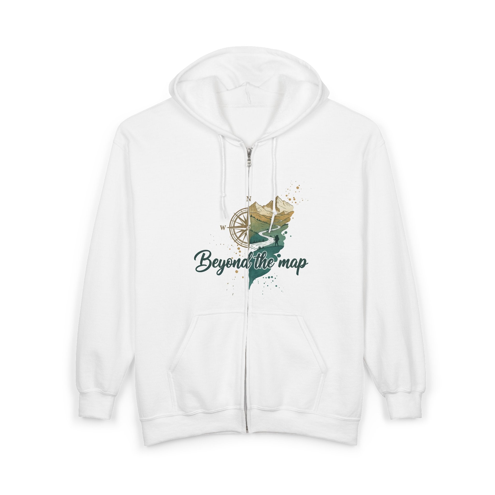 Beyond the Map Zip Hoodie — BTM Logo Full-Zip Sweatshirt