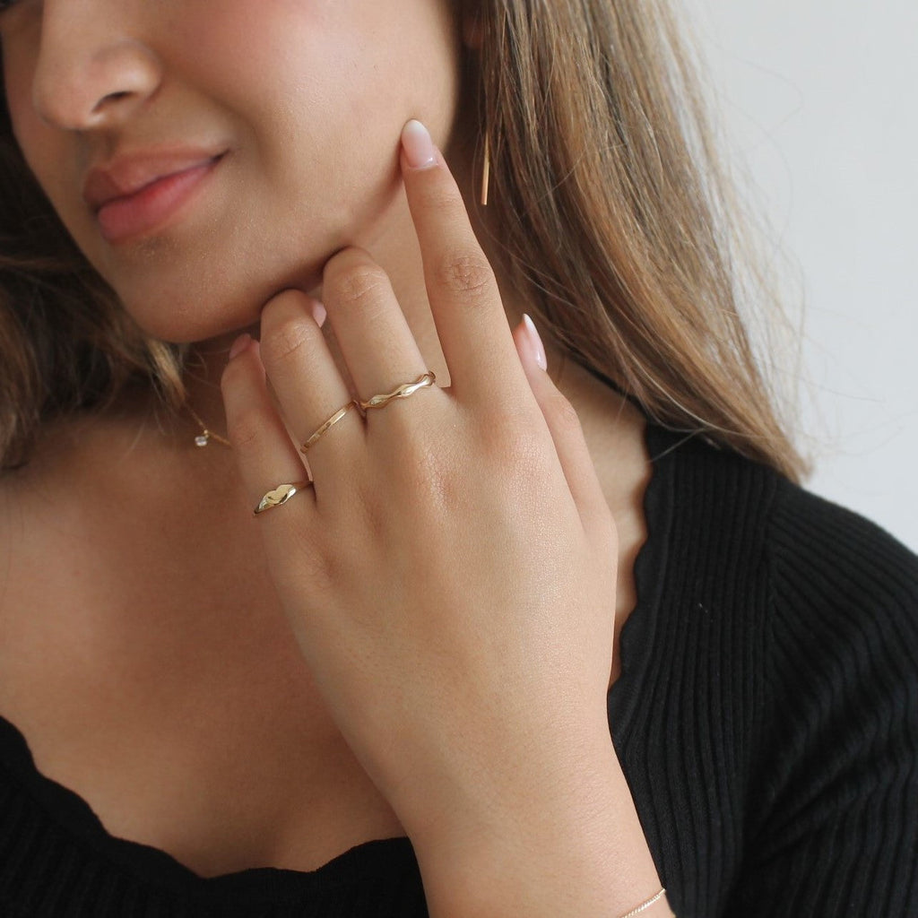 14KT Gold Flat Band Ring