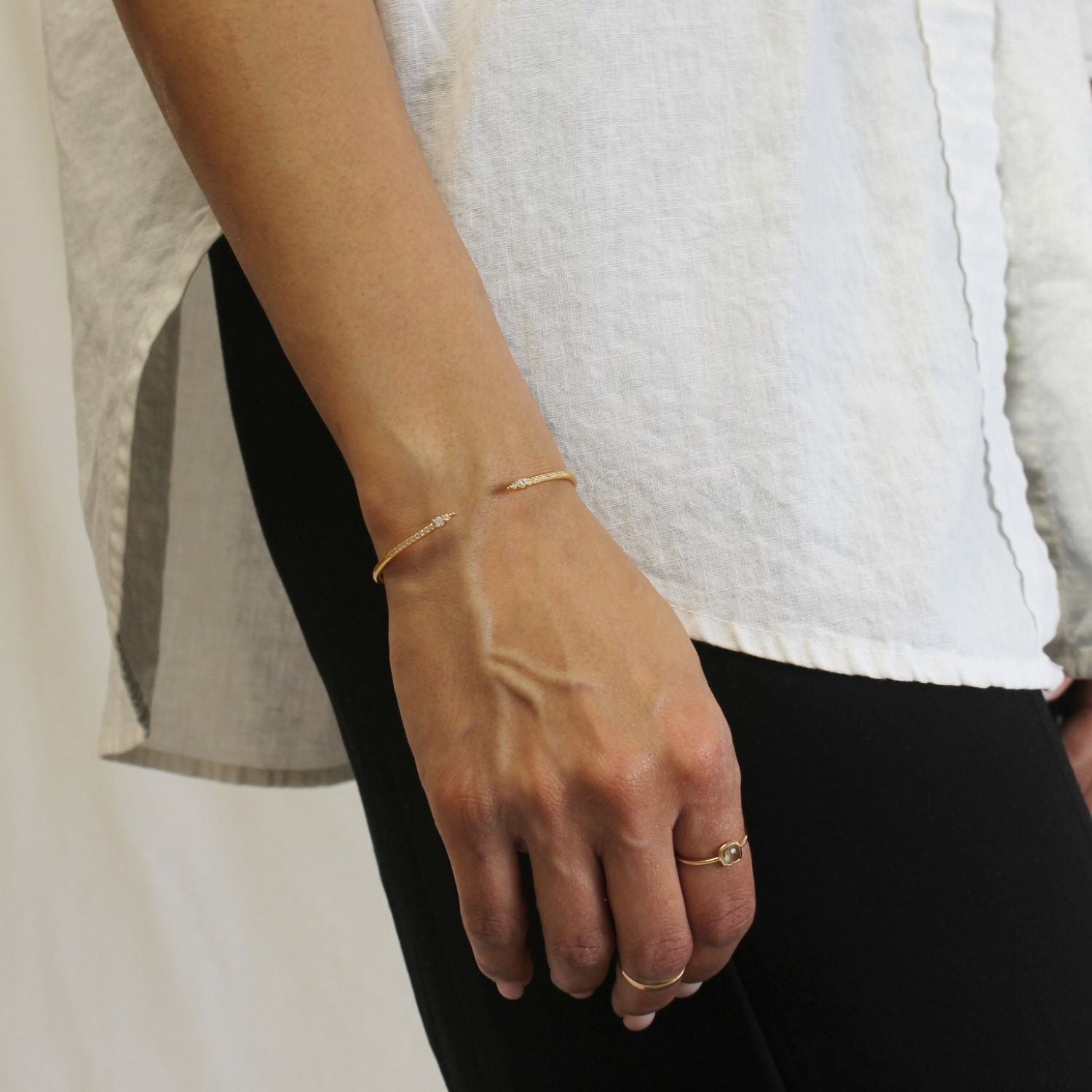 Pave Arrow Cuff Bracelet
