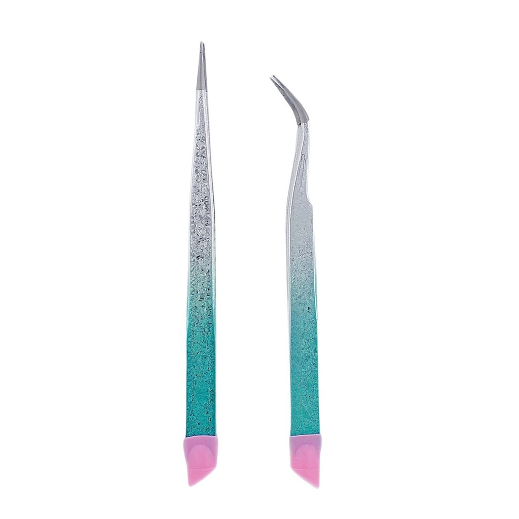 Tweezers Glitter Blue & Silver - 2PK