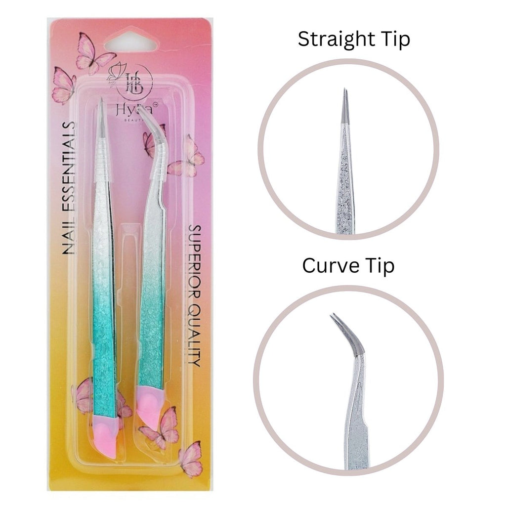 Tweezers Glitter Blue & Silver - 2PK