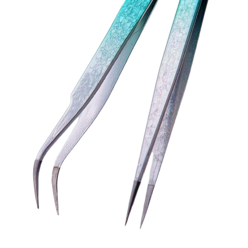Tweezers Glitter Blue & Silver - 2PK
